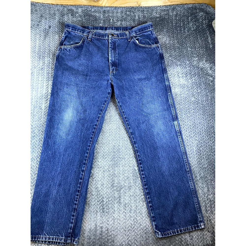 Wrangler Rustler Jeans Men 40x30 Blue Heavyweight Denim Regular Fit Straight Leg